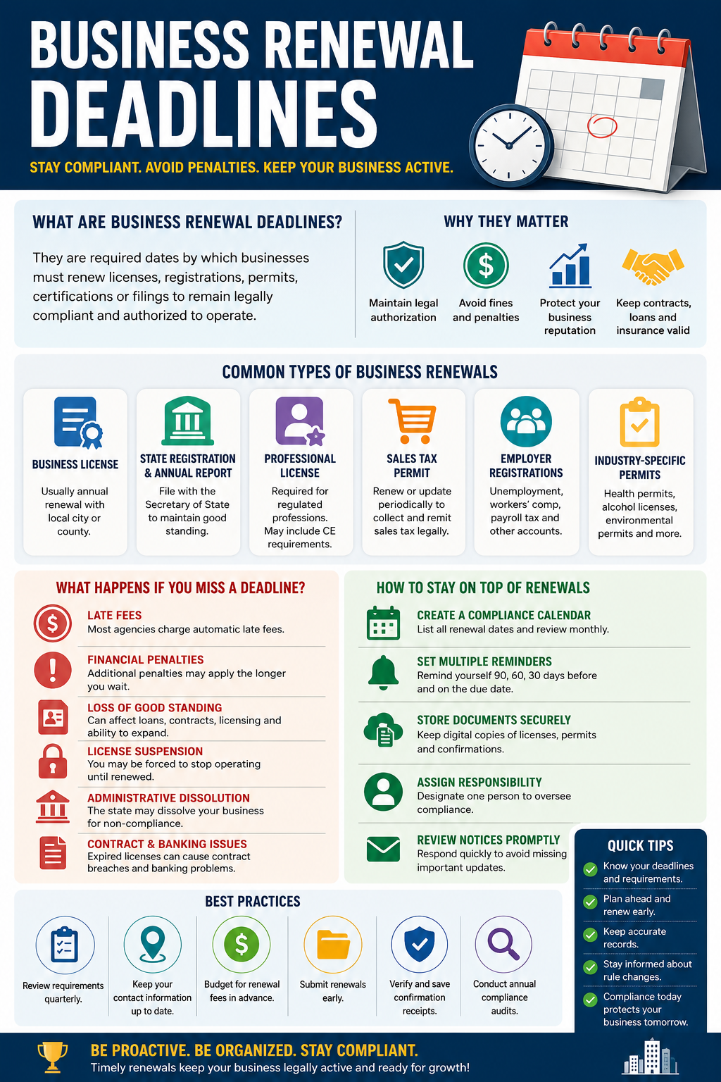 Business Renewal Deadlines Overview