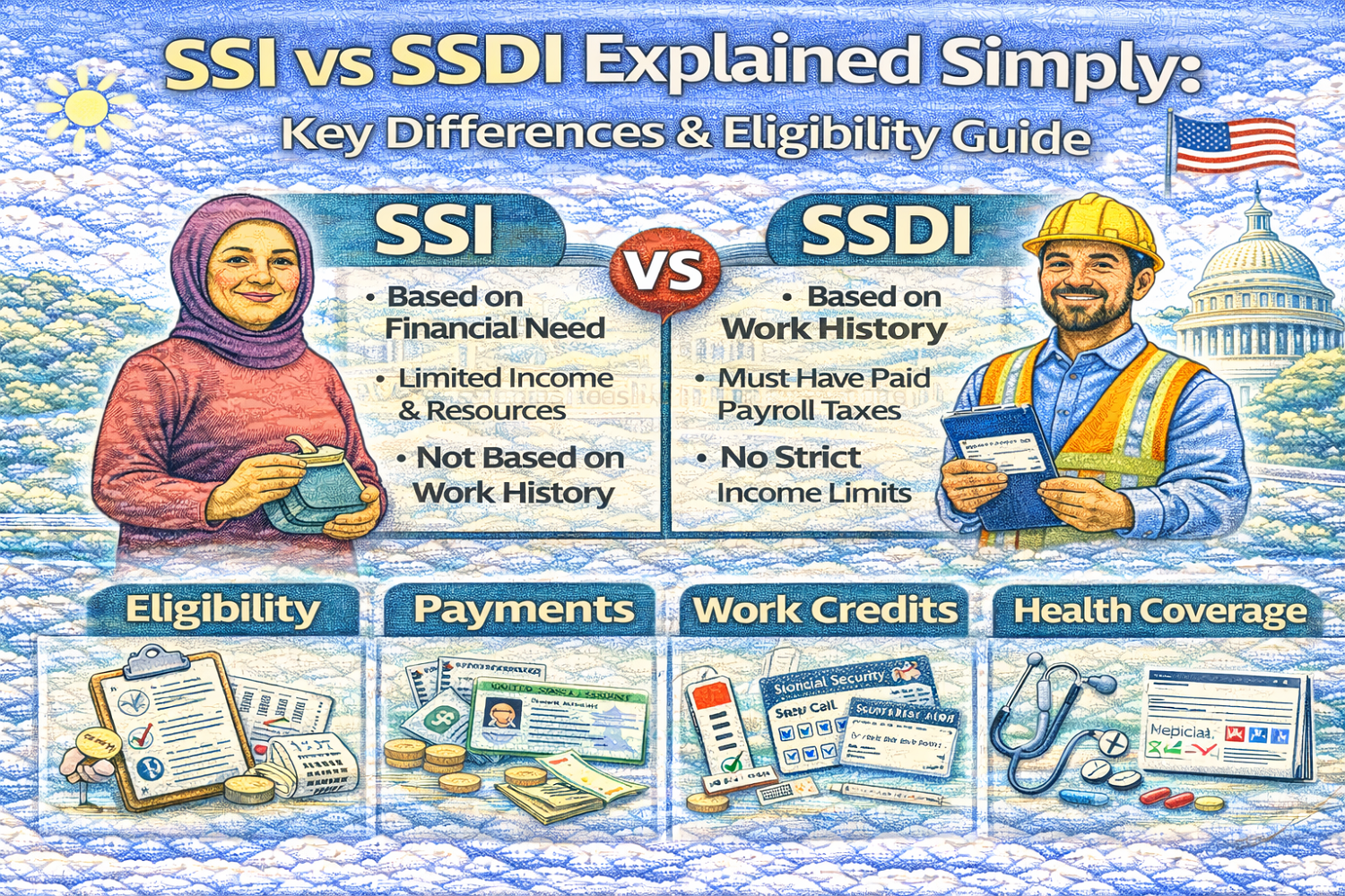 What Is the Difference Between SSI and SSDI